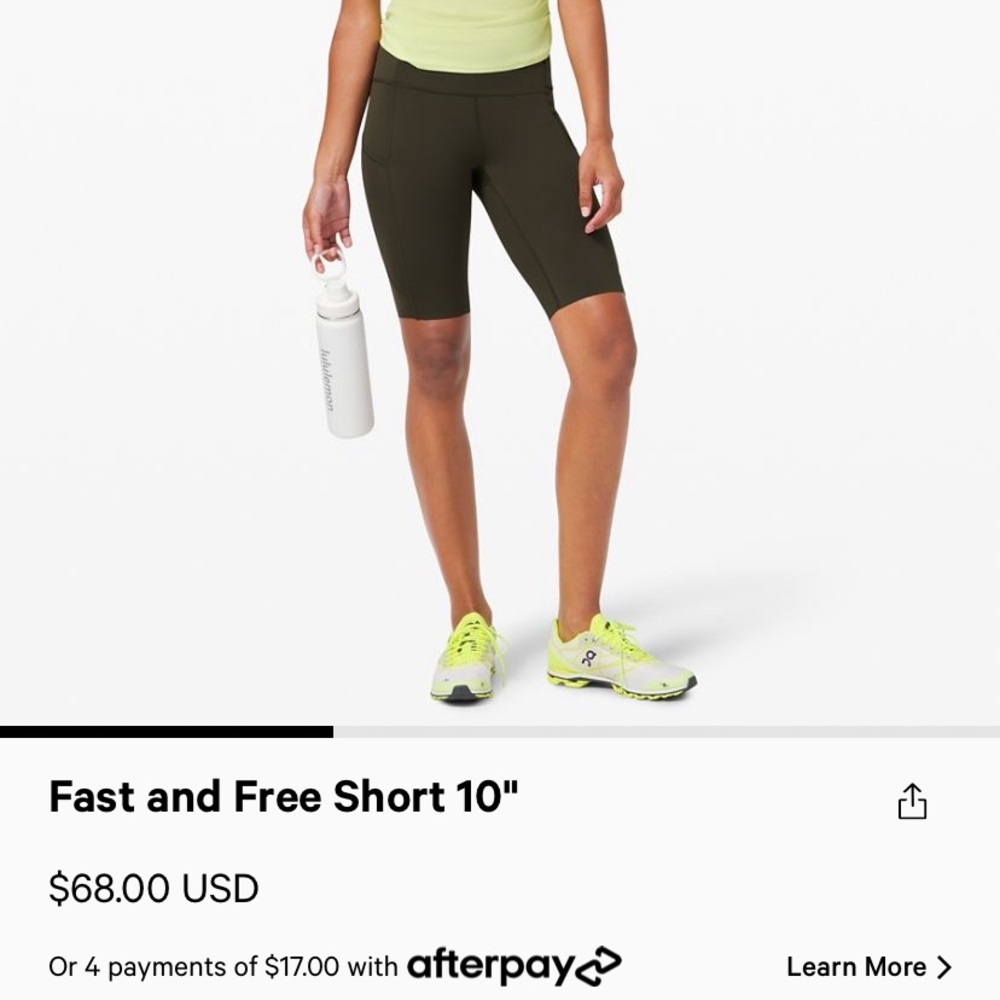 Lululemon Fast and Free 10” shorts